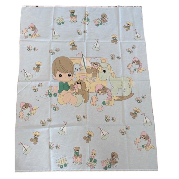 Precious Moments Panel Cotton Fabric By Spectrix 35" x 46" Vintage Baby Shower - Picture 1 of 8